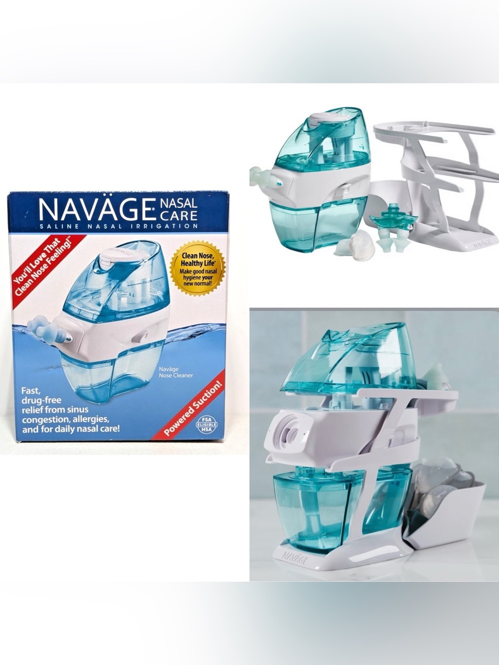 NEW ~ Navage Nasal Nose Cleaner Machine DELUXE BUNDLE ~ RETAIL: $130